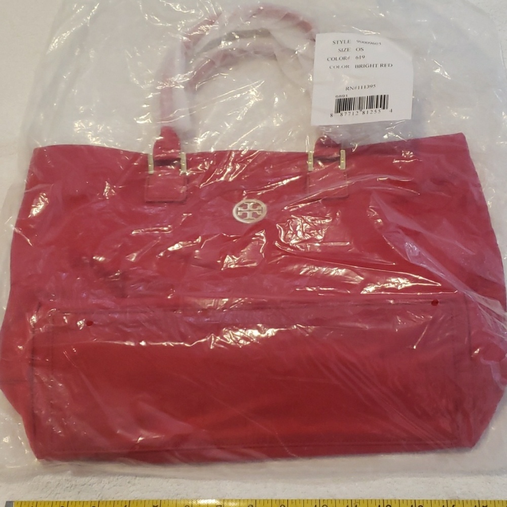 Tory Burch Georgeous Tote Purse Red NWT